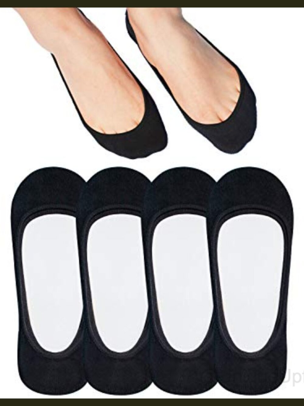 No Show Socks Non Slip Invisible Low Cut Liner Socks for Flats